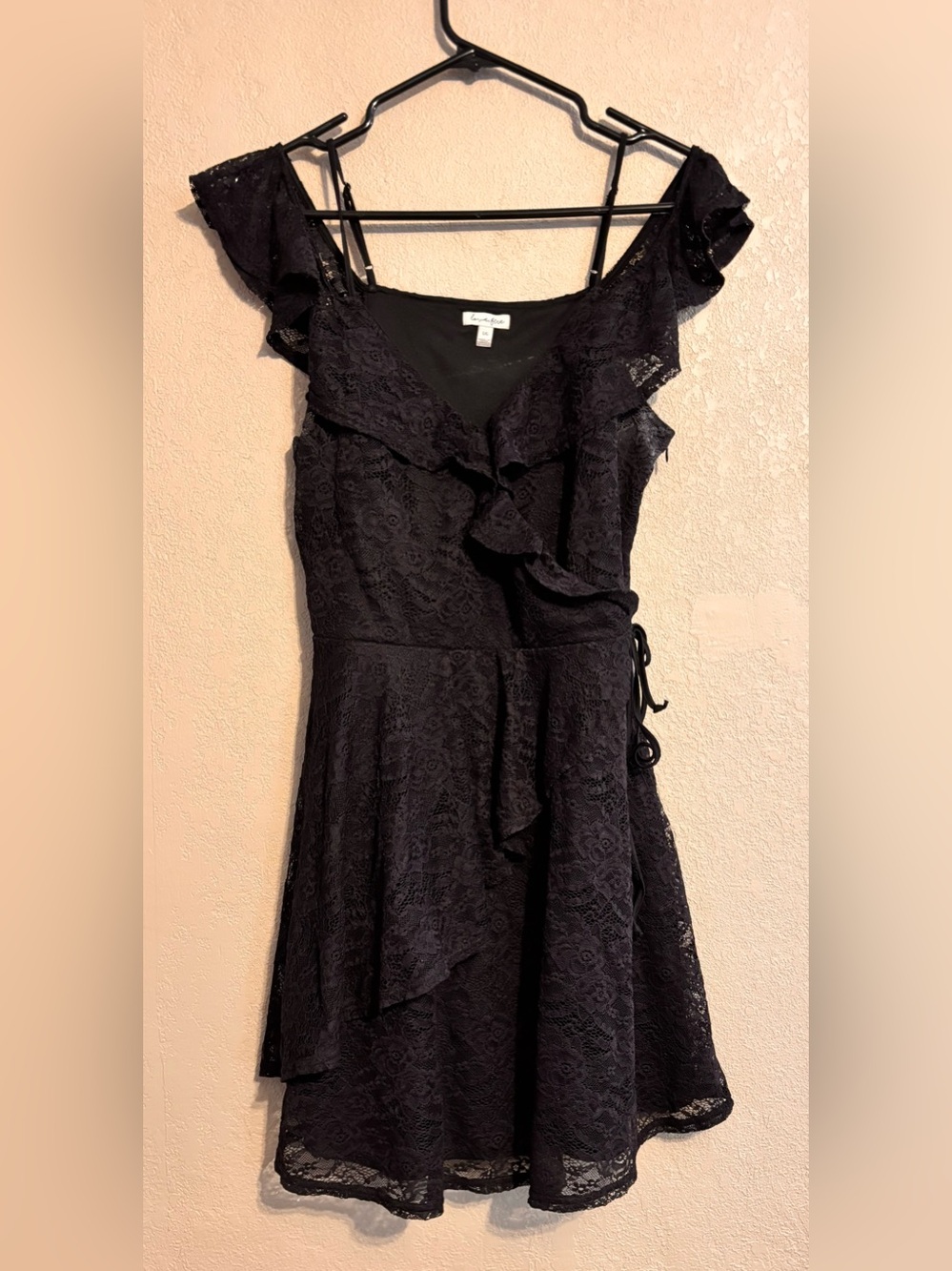 Love Fire Black Lace Off Shoulder Cocktail Dress